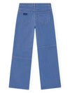 Striped Izey Straight Jeans Blue - GANNI - BALAAN 4