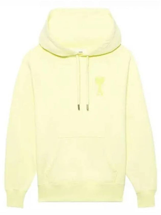 Men's Big Heart Logo Hood Pale Yellow - AMI - BALAAN 2