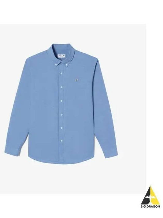 men chambray shirt blue - LACOSTE - BALAAN 1