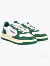 Men's Medalist Leather Low Top Sneakers Green - AUTRY - BALAAN 2