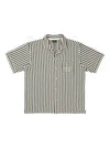 Striped Sweater Button Up KHAKI MAN M3321PTS41KHK - MALBON GOLF - BALAAN 1