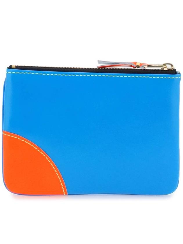 Super Fluo Zipper Coin Purse Blue Green - COMME DES GARCONS WALLET - BALAAN 4