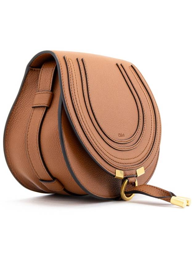 Marcie Saddle Small Grained Leather Cross Bag Tan - CHLOE - BALAAN 3