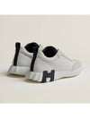 Graphic Mesh Suede Low Top Sneakers Blanc - HERMES - BALAAN 7