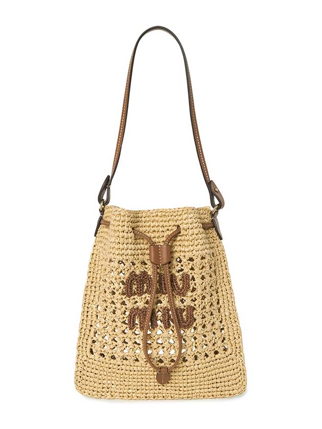 Woven Fabric Mini Bucket Bag Beige - MIU MIU - BALAAN 2