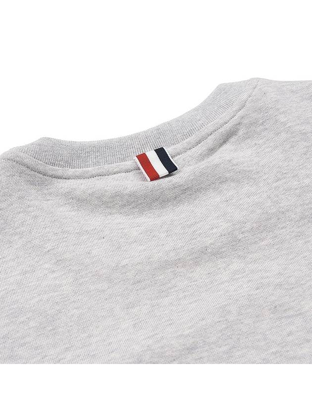 Classic Loopback Terry Tonal 4-Bar Relaxed Fit Crewneck Sweatshirt Pale Grey - THOM BROWNE - BALAAN 7