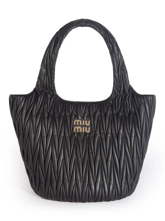 Wander Materasse Napa Leather Tote Bag Black - MIU MIU - BALAAN 1