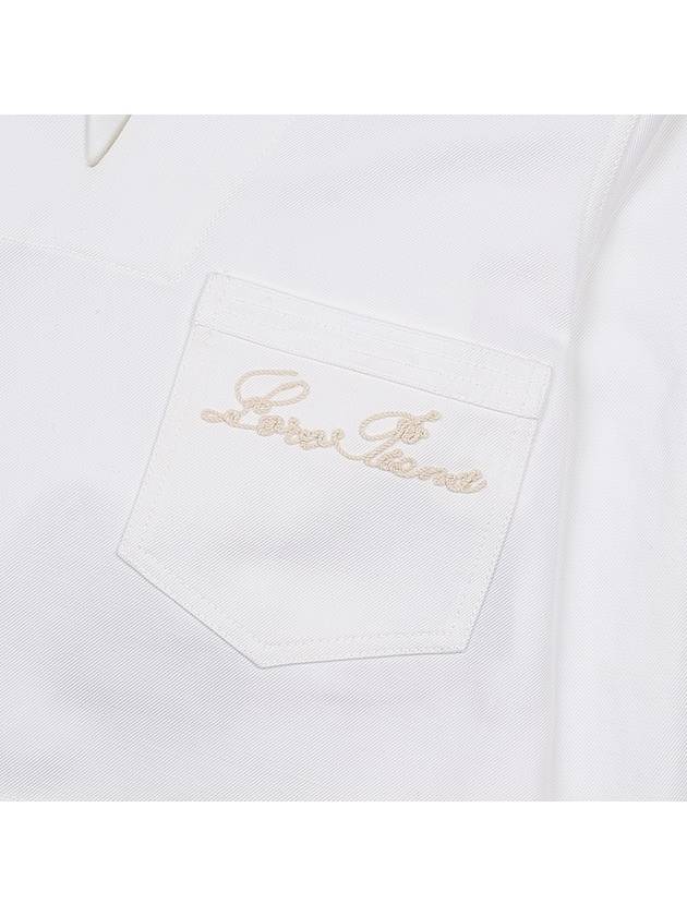 Women's Filomena Cotton Linen Long Sleeve Shirt White - LORO PIANA - BALAAN.