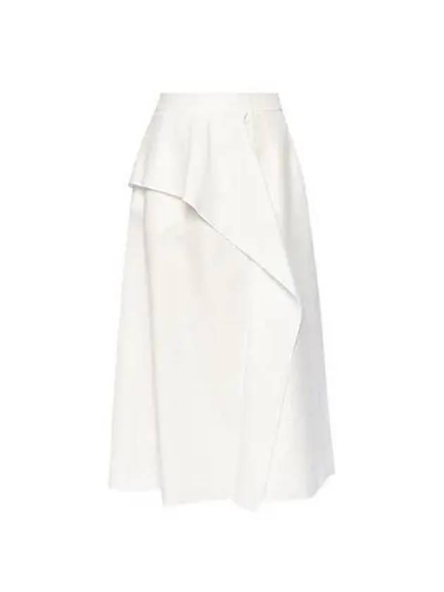 Agnona Women s Ruffled Midi Skirt White TG0105X U2012P - AGNONA - BALAAN 1