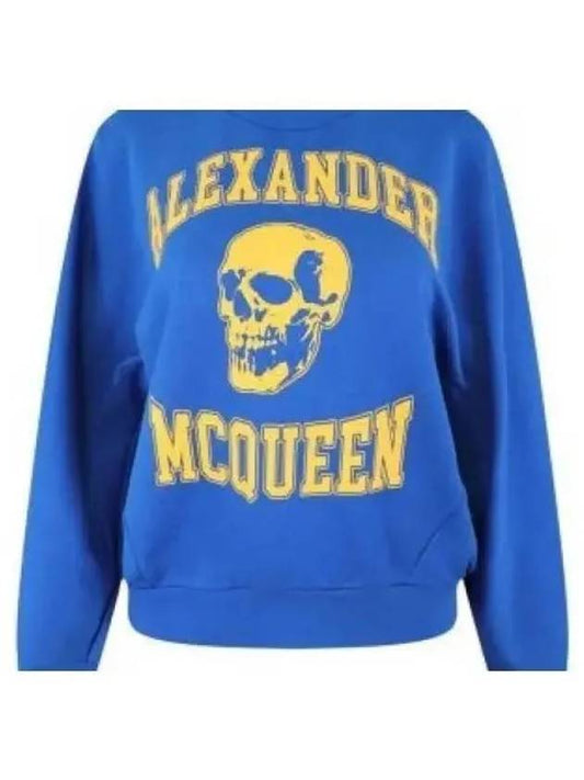 Skull Print Sweatshirt Blue - ALEXANDER MCQUEEN - BALAAN 2