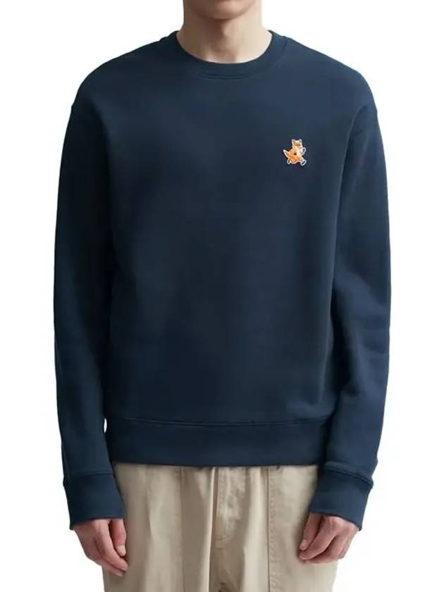 Fox Cotton Sweatshirt Navy - MAISON KITSUNE - BALAAN 4