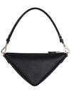 Triangle Saffiano Leather Shoulder Bag Black - PRADA - BALAAN 3