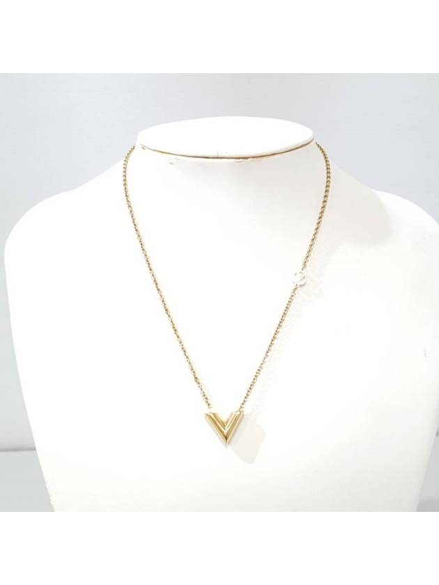 Essential V Necklace Gold - LOUIS VUITTON - BALAAN 3