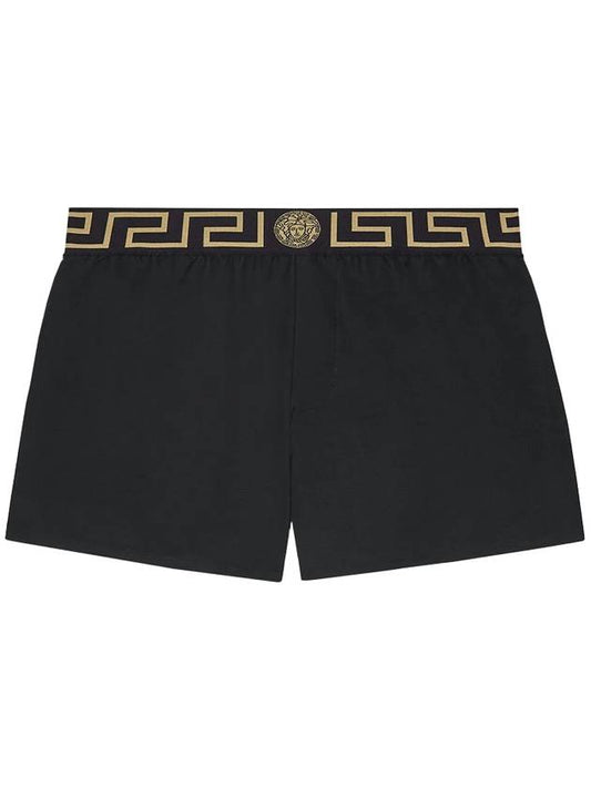 Greca Border Swim Shorts Black - VERSACE - BALAAN 1