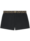 Greca Border Swim Shorts Black - VERSACE - BALAAN 1