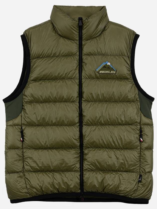 Granoble Men s High Neck Down Padding Vest Khaki 8G00003829H7 82H - MONCLER - BALAAN 1