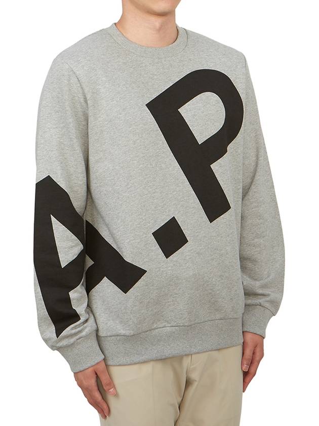 Cory Big Logo Cotton Sweatshirt Grey - A.P.C. - BALAAN 4