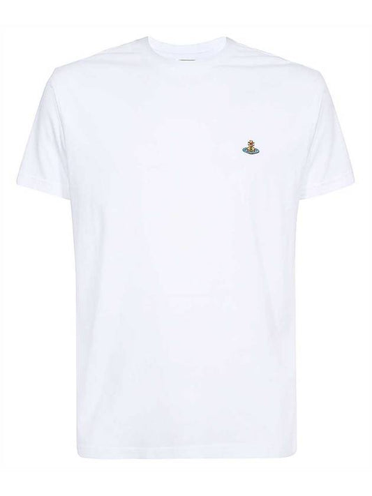 ORB Logo Cotton Short Sleeve T-Shirt White - VIVIENNE WESTWOOD - BALAAN 1