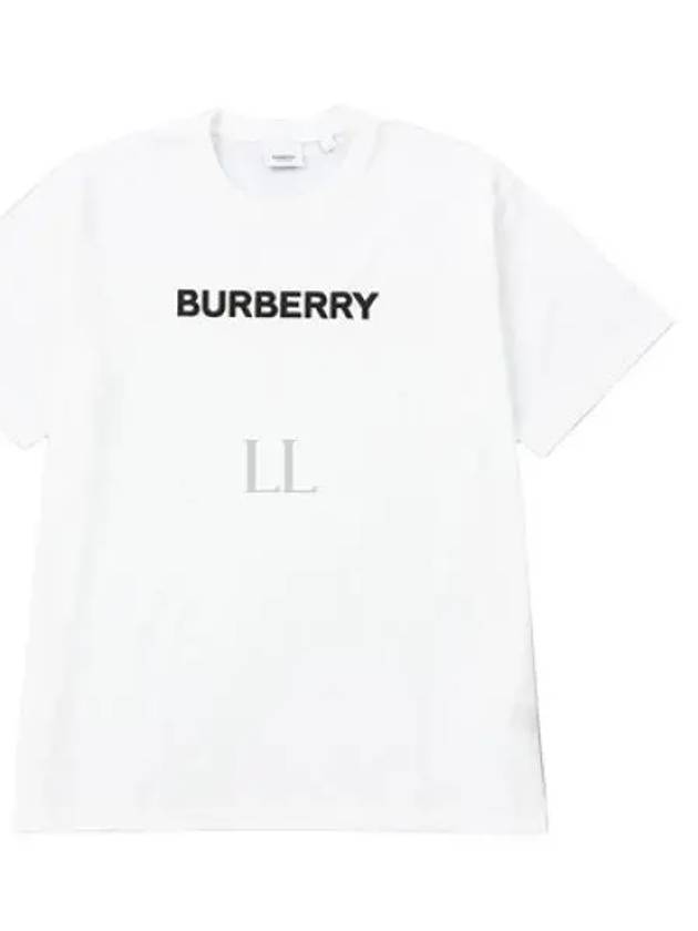 logo print cotton short sleeve t-shirt white - BURBERRY - BALAAN 2