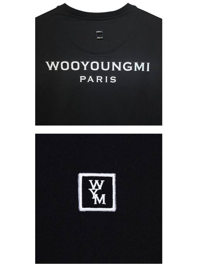 Cotton Back Logo Long Sleeve T-Shirt Black - WOOYOUNGMI - BALAAN 6