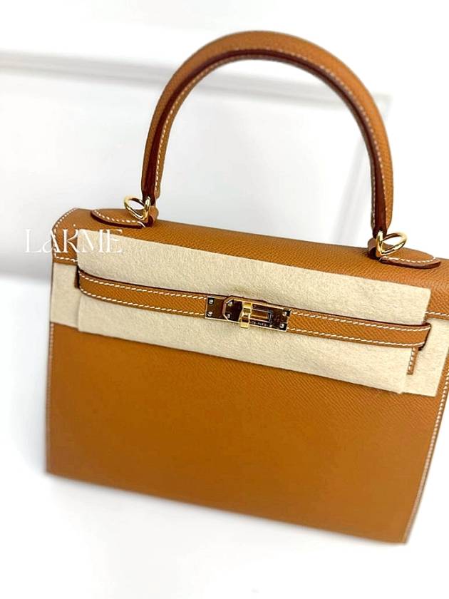 Kelly bag 25 Celie gold plated Appsong W engraved - HERMES - BALAAN 3