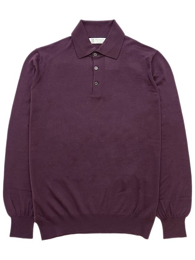 men s polo knit burgundy - BRUNELLO CUCINELLI - BALAAN 1