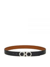 Gancini Buckle Reversible Leather Belt Black - SALVATORE FERRAGAMO - BALAAN 2