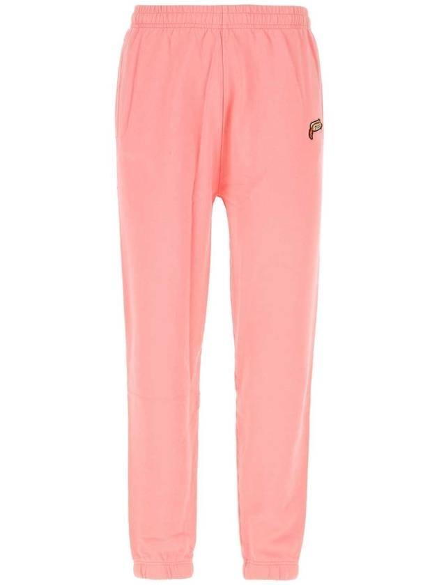 Men's Logo Jogger Cotton Track Pants Pink - MAISON KITSUNE - BALAAN 1