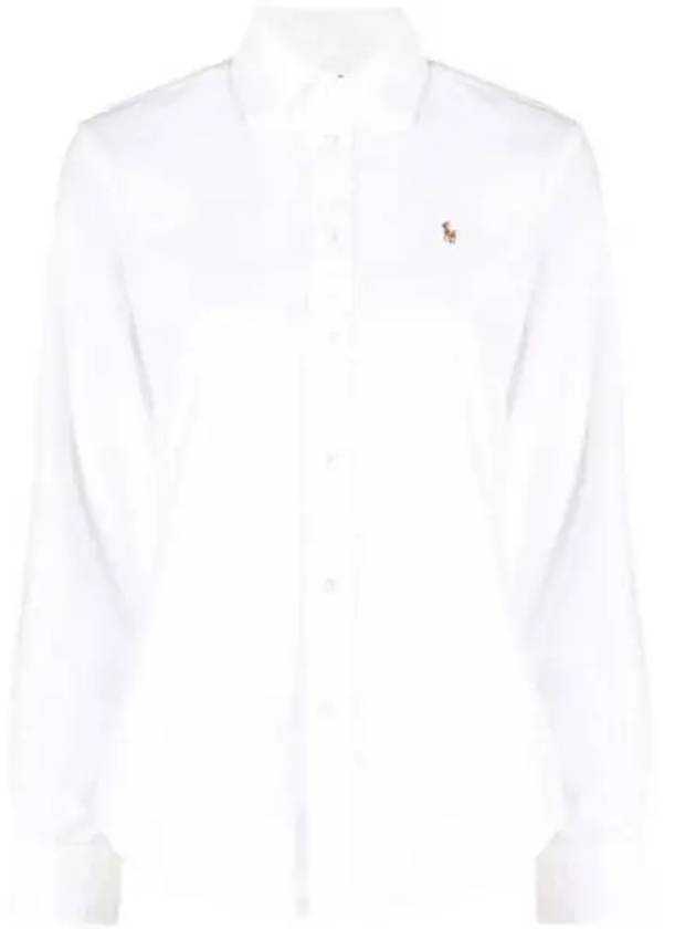 Pony Classic Fit Long Sleeve Shirt White - POLO RALPH LAUREN - BALAAN 2