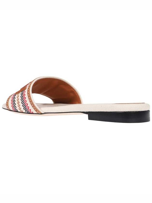 Signature Slides Slipper Beige - FENDI - BALAAN 4