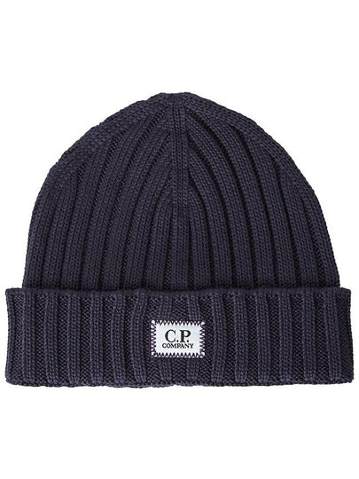 Extra Fine Merino Wool Logo Beanie Purple - CP COMPANY - BALAAN 2