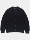 Oversized Wool Knit Cardigan Black - EXCONTAINER - BALAAN 2