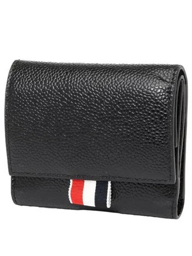 Pebble Grain Leather Small Card Coin Holder - THOM BROWNE - BALAAN 1