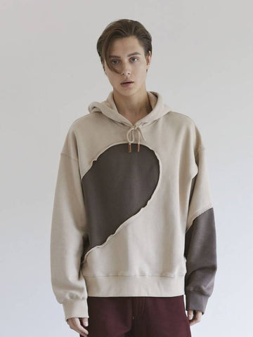 Half Heart Hoodie Beige MSS2081 - IFELSE - BALAAN 1