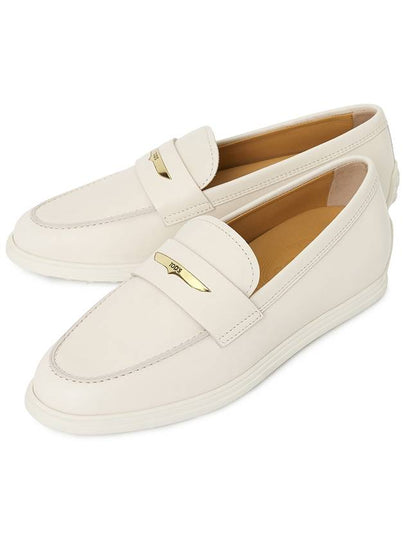 Women's Leather Loafers Off White - TOD'S - BALAAN 2