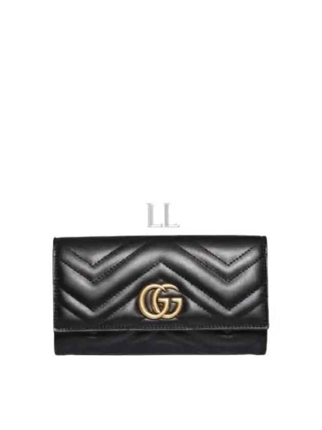 GG Marmont Matelasse Continental Long Wallet Black - GUCCI - BALAAN 2