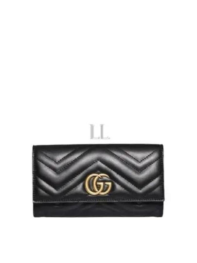 GG Marmont Matelasse Continental Long Wallet Black - GUCCI - BALAAN 2