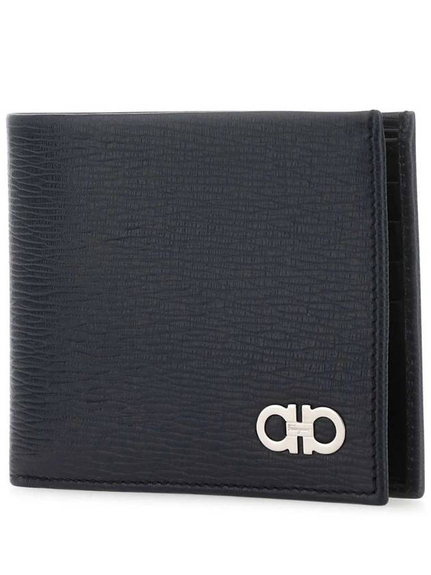 Gancini Half Wallet Deep Ocean - SALVATORE FERRAGAMO - BALAAN 3