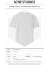 Acne BL0230 92H Mini Logo Short Sleeve T-Shirt Pale Gray Melange Men's T-Shirt TJ - ACNE STUDIOS - BALAAN 2