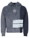 Logo Print Felpa Hoodie Black - STONE ISLAND - BALAAN 2