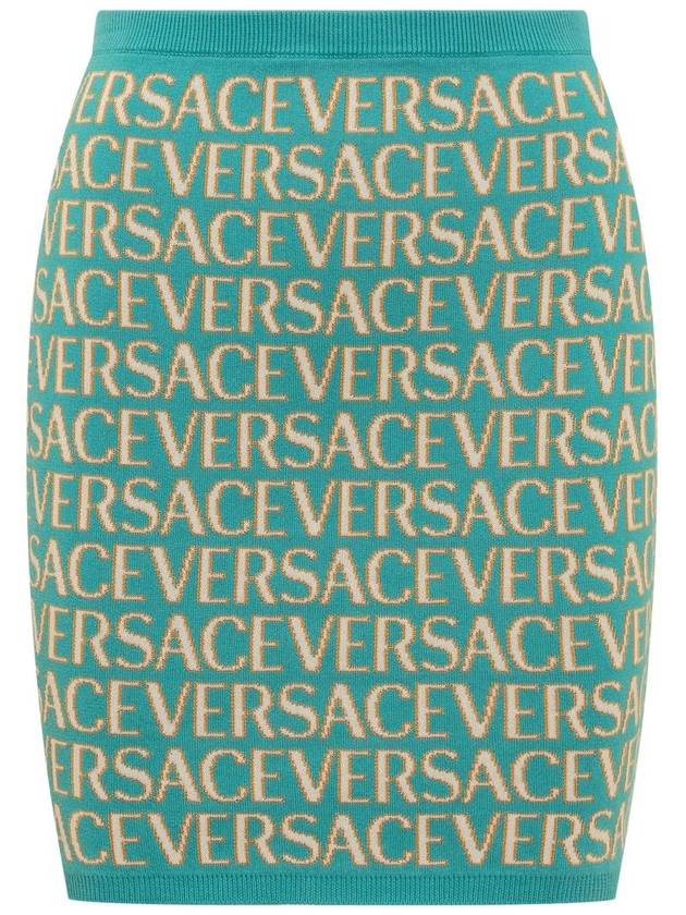 Short Skirt 1011220 1A07960 5V540 TURQUOISE AZZURRO - VERSACE - BALAAN 2