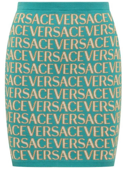 Short Skirt 1011220 1A07960 5V540 TURQUOISE AZZURRO - VERSACE - BALAAN 2