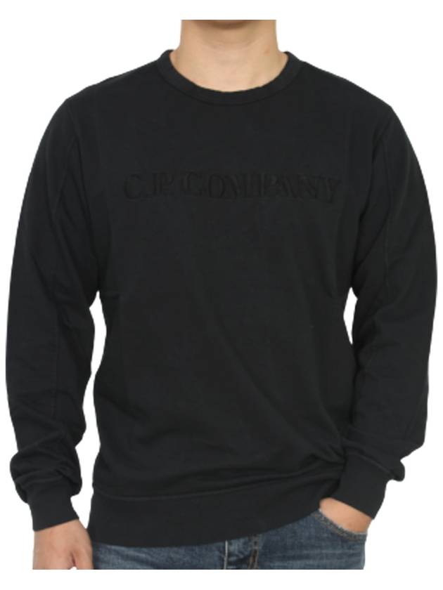 Embroidered Logo Sweatshirt Black - CP COMPANY - BALAAN 3