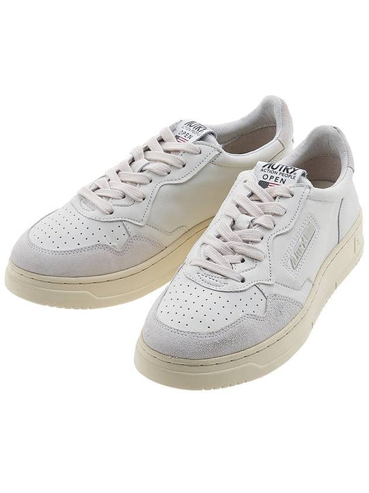 Suede Leather Low Top Sneakers White - AUTRY - BALAAN 2