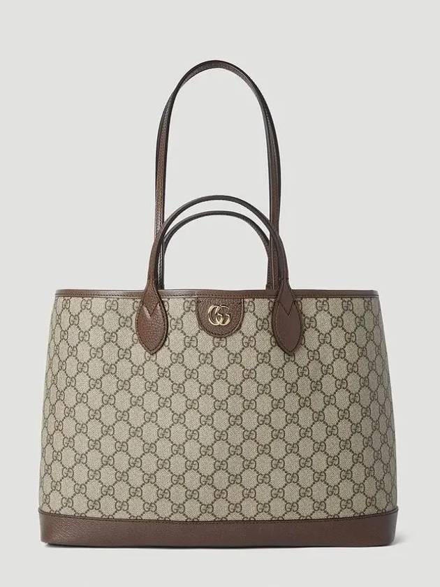 Ophidia GG Canvas Medium Tote Bag Beige - GUCCI - BALAAN 3