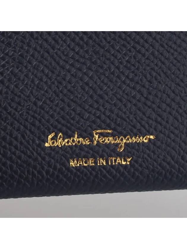 Gancini Card Wallet Blue - SALVATORE FERRAGAMO - BALAAN 3