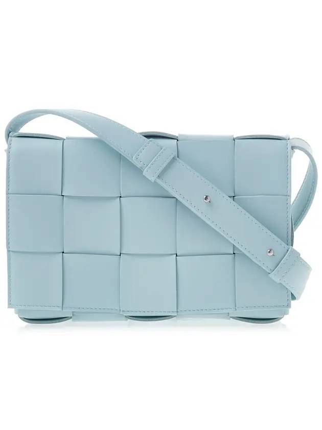 Intrecciato Cassette Cross Bag Teal Washed - BOTTEGA VENETA - BALAAN 1