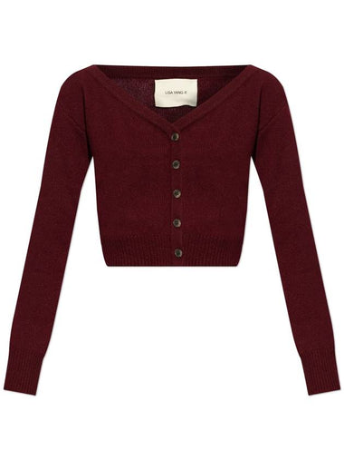 Lisa Yang Cardigan Beata, Women's, Burgundy - LISA YANG - BALAAN 1