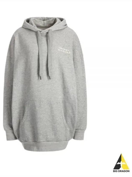 Solena Embroidered Logo Oversized Hoodie Grey - ISABEL MARANT - BALAAN 2