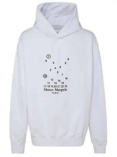 Men's Number Logo Cotton Hoodie White - MAISON MARGIELA - BALAAN 2